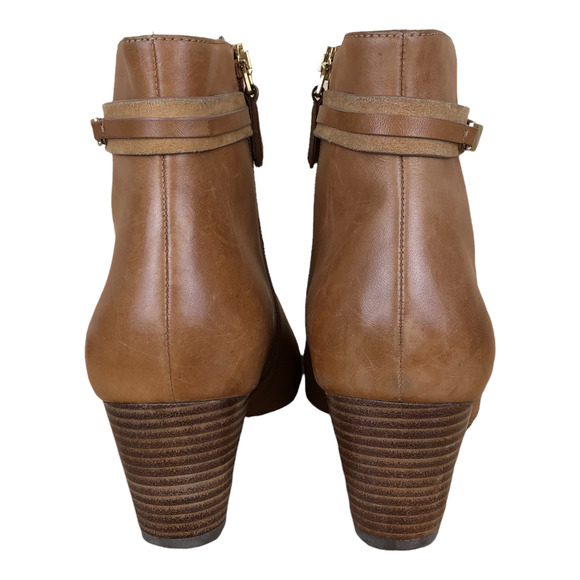 ECCO Leather Ankle Boots Brown Booties with Buckle Detailing Womens size 8 - Picture 8 of 13